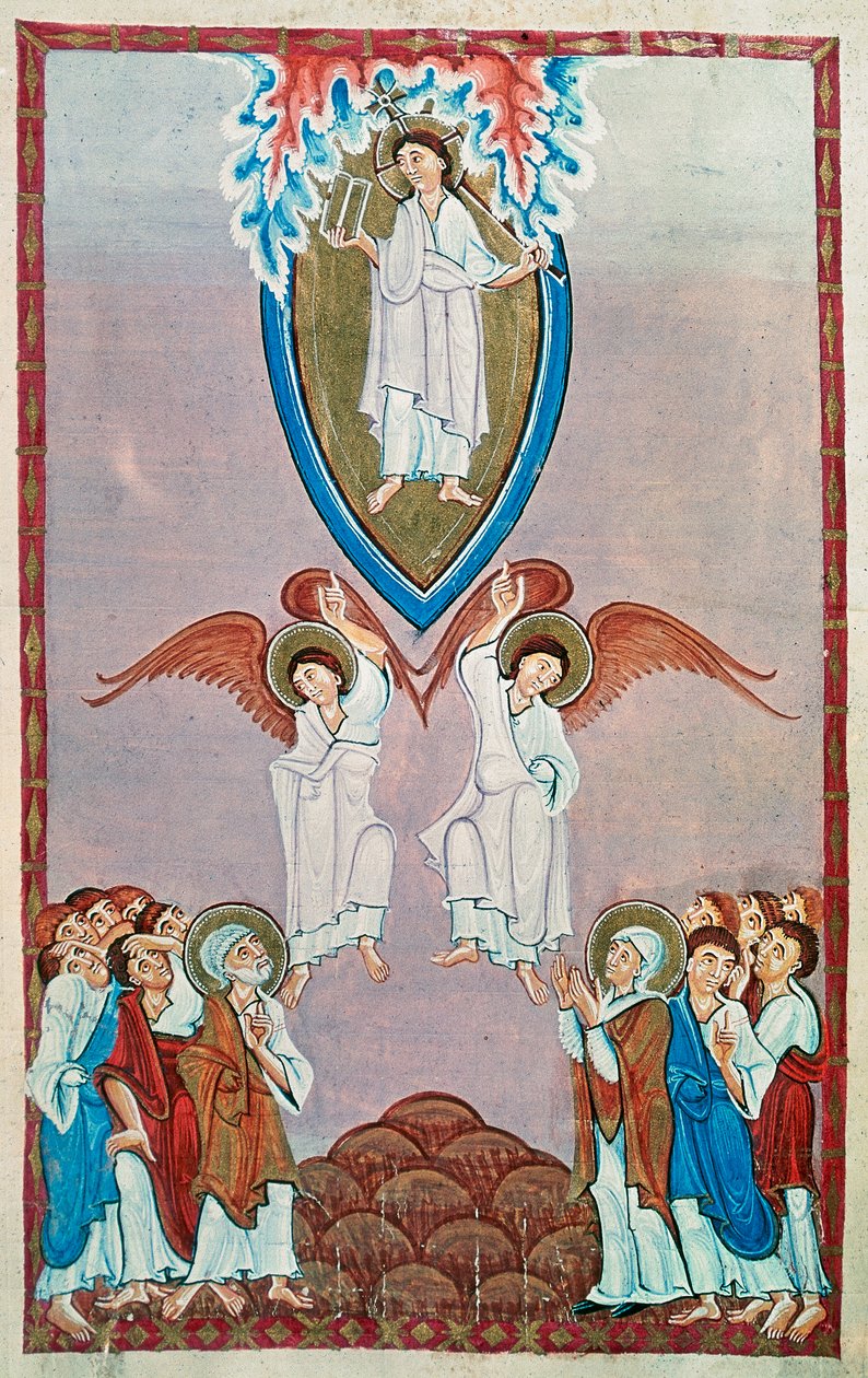 Ms 91 f.96 Ascension - Ottonian