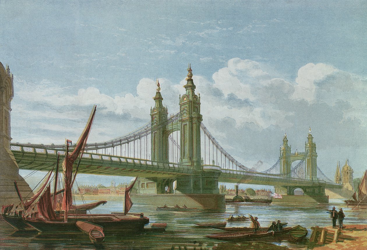 Vue du nouveau pont de Chelsea - P. N. Page