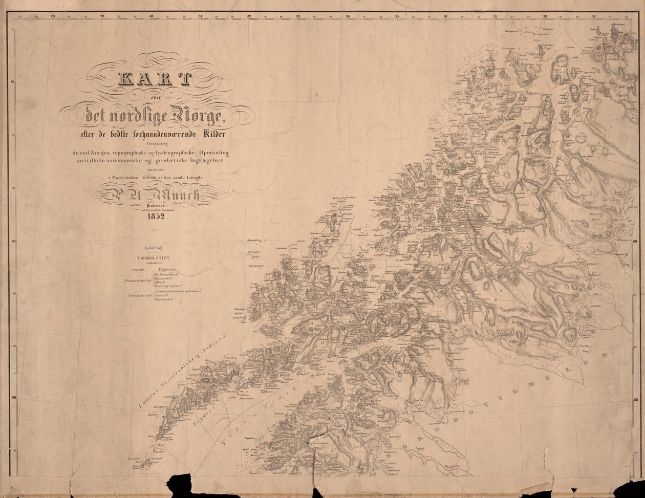 Carte du nord de la Norvège d