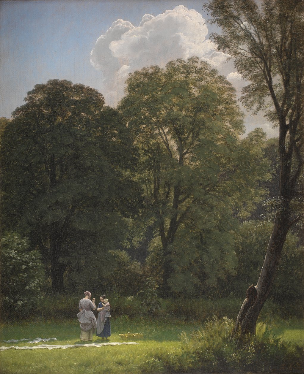 Blanchiment du lin dans une clairière - P.C. Skovgaard