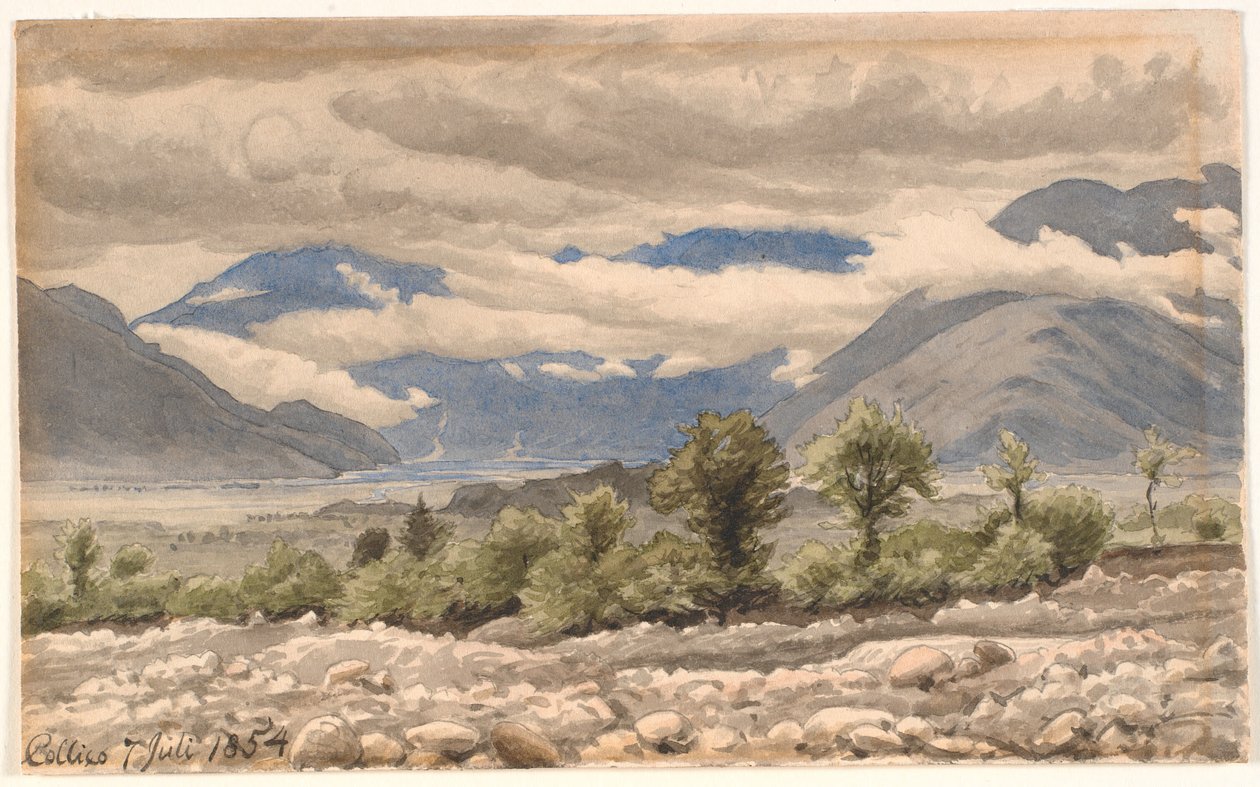 Paysage montagneux italien par temps nuageux - P.C. Skovgaard
