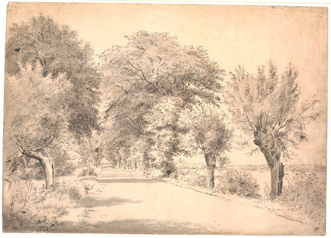 La route près du manoir de Vognserup - P.C. Skovgaard