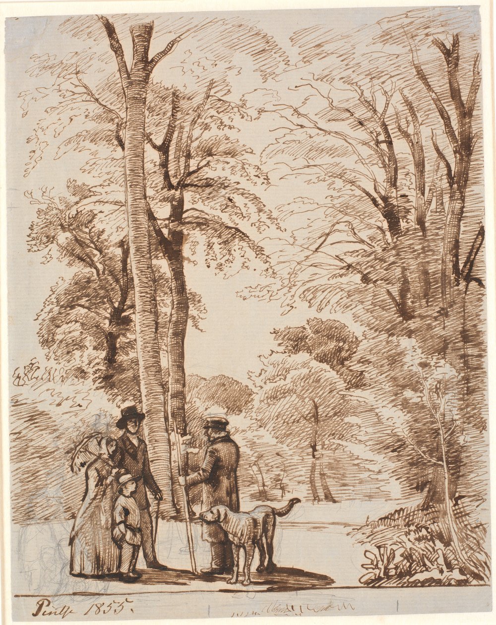 Chemin forestier avec figures. Islinge - P.C. Skovgaard
