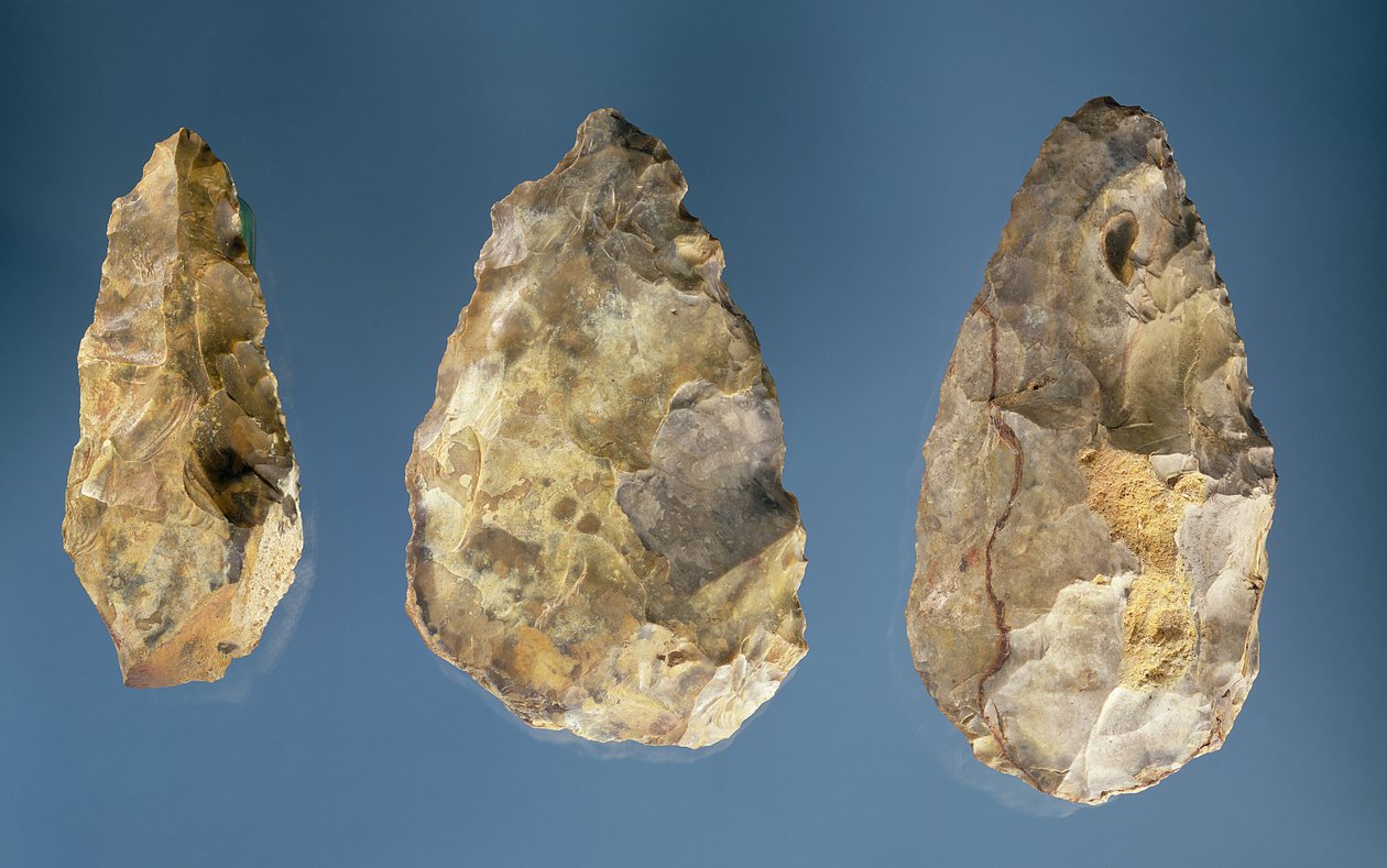Trois outils en silex - Paleolithic