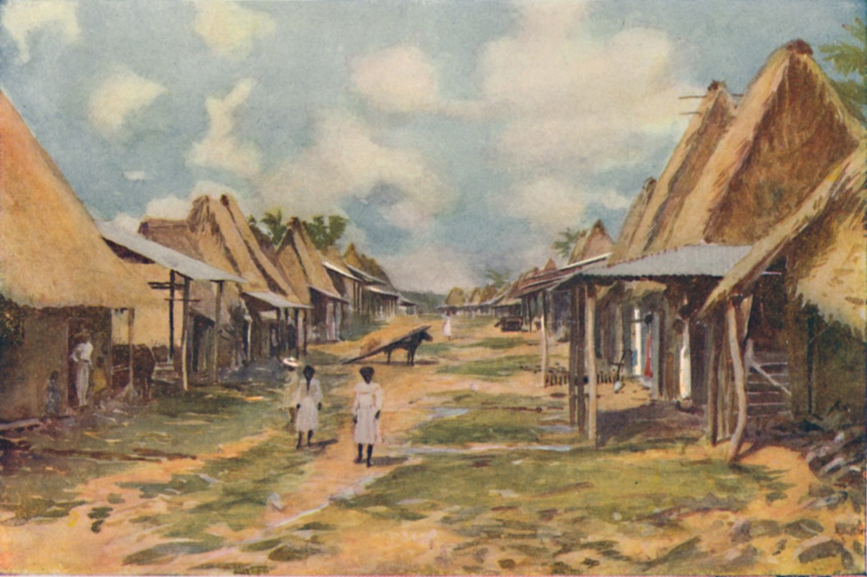 Un village indigène, Panama, 1916 - Panama Marine