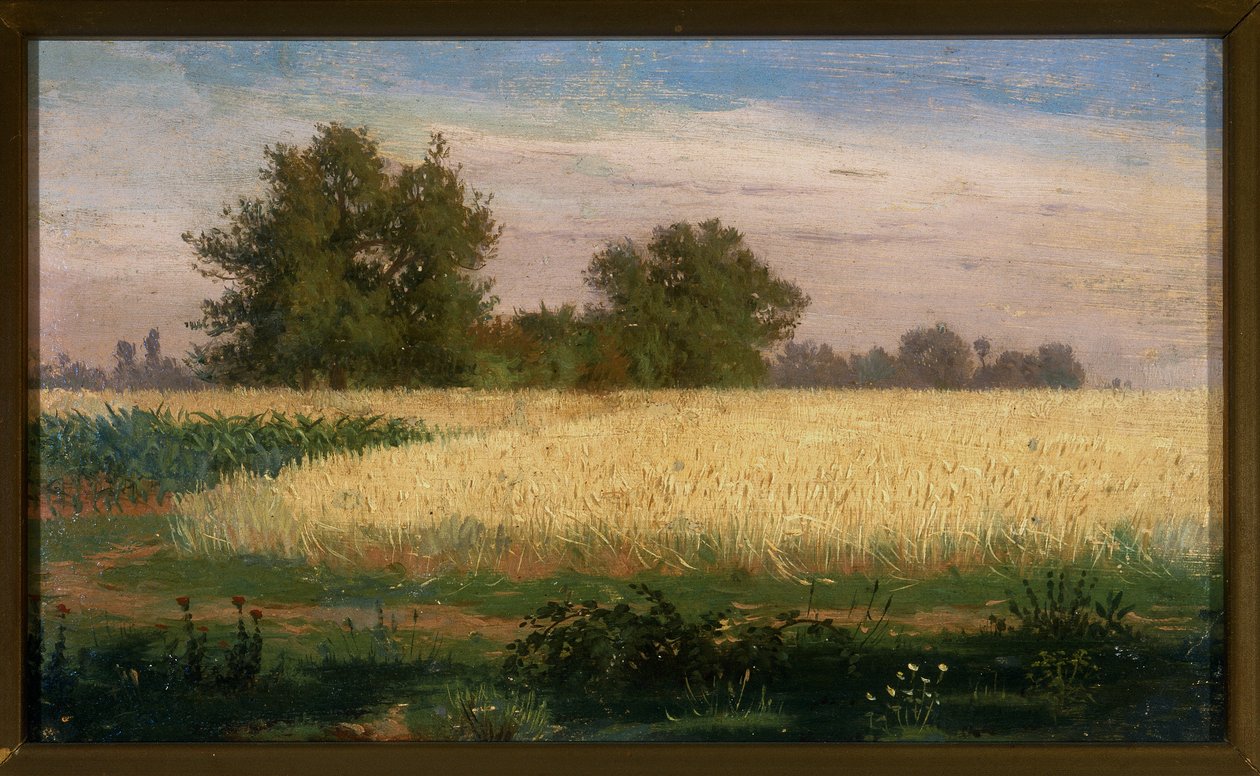 Paysage avec un champ de blé - Paolo Ferretti