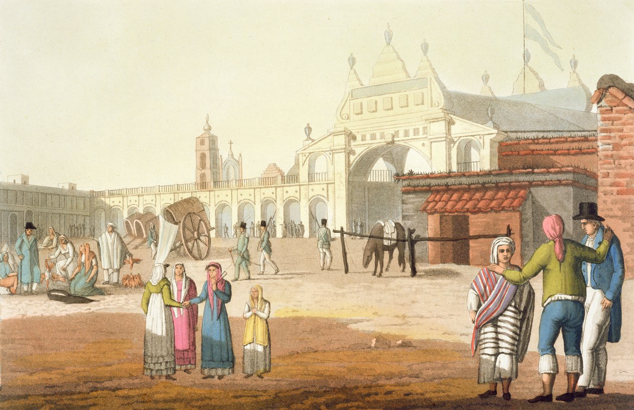 Piazza del Mercato, Buenos Aires, Argentine, de 