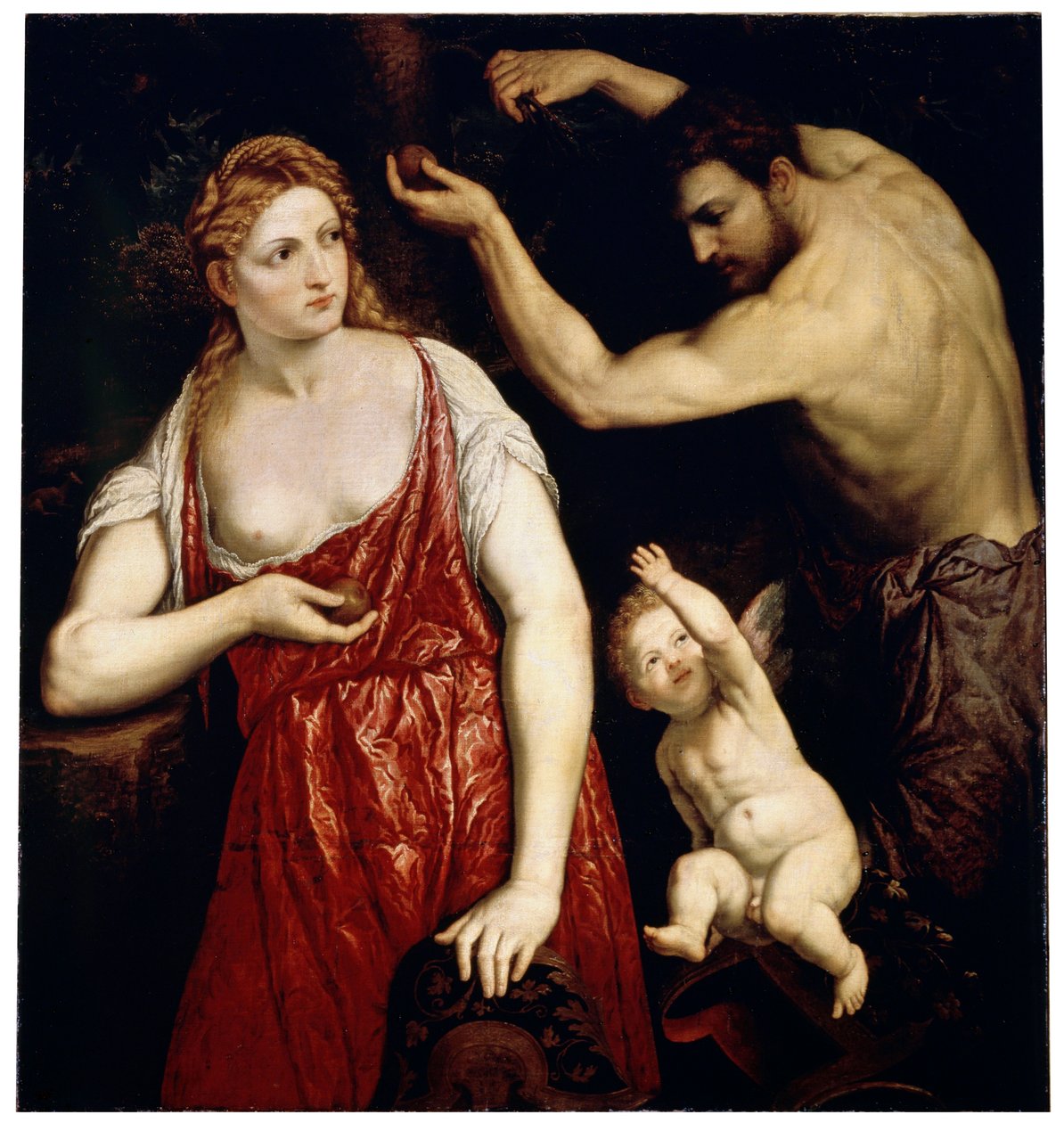 Vénus et Mars avec Cupidon, années 1550 - Paris Bordone