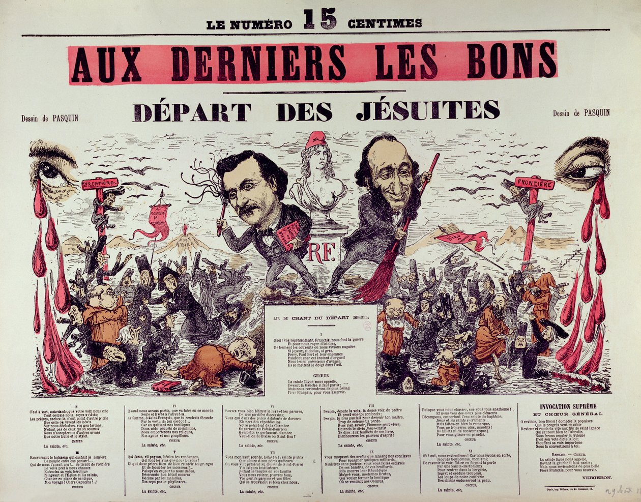 Le Départ des Jésuites, 1880 - Pasquin
