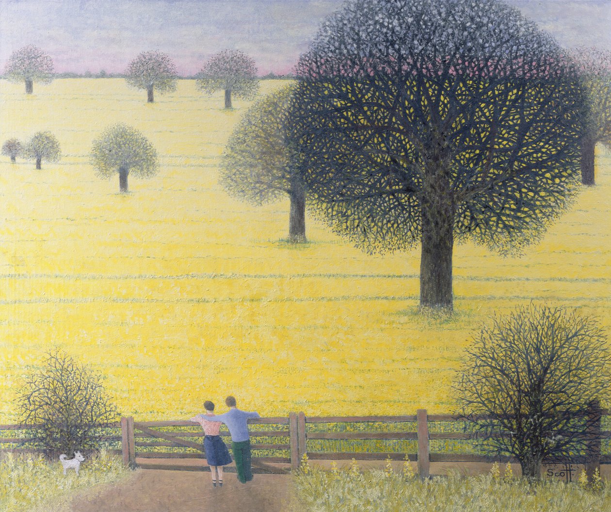 All That Yellow (huile sur carton) - Pat Scott