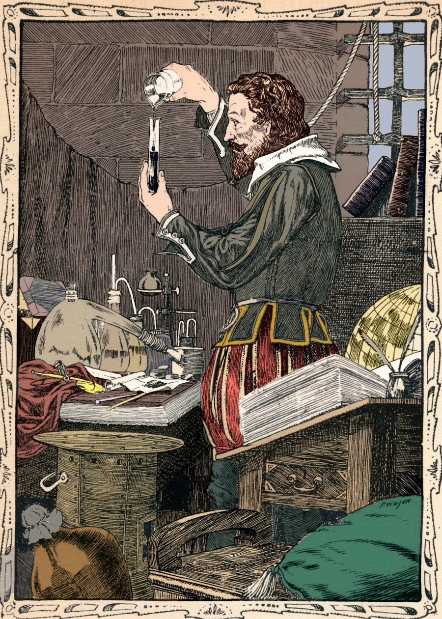 Guy Fawkes préparant la mèche lente, 1902 - Patten Wilson