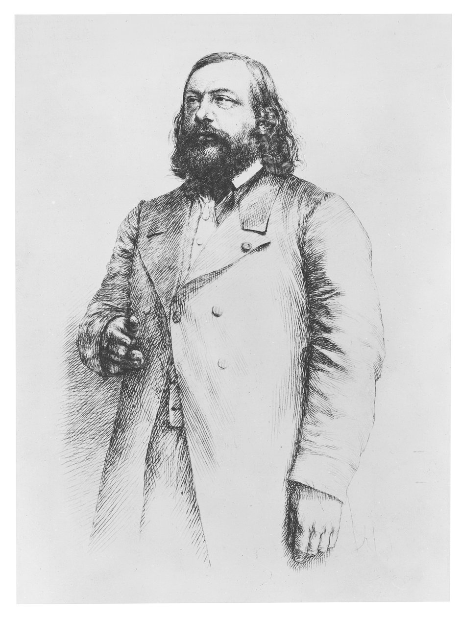 Théophile Gautier, 1864 - Paul Adolphe Rajon