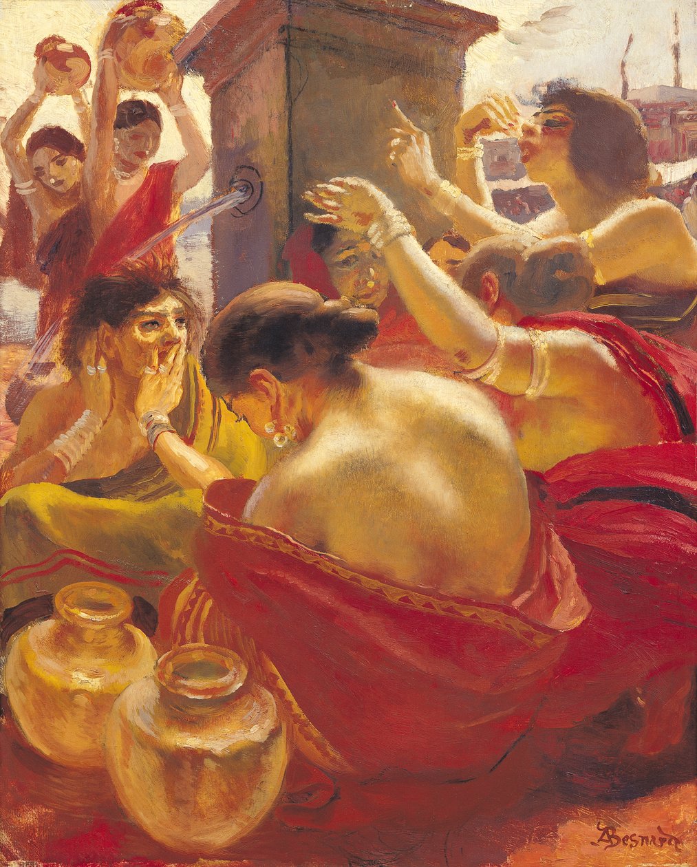 Femmes de Madura à une fontaine - Paul Albert Besnard