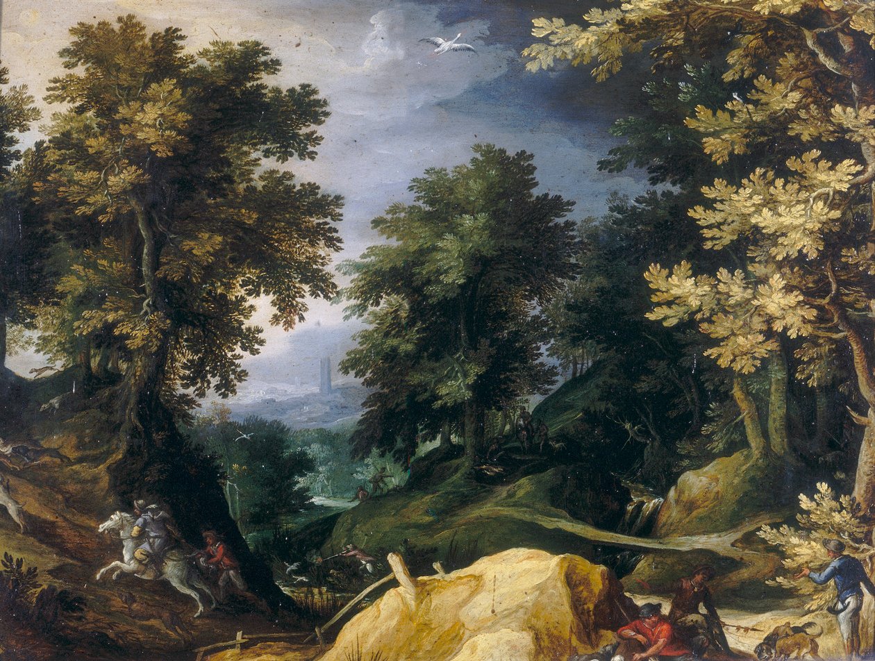 Paysage avec chasse au lièvre - Paul Bril