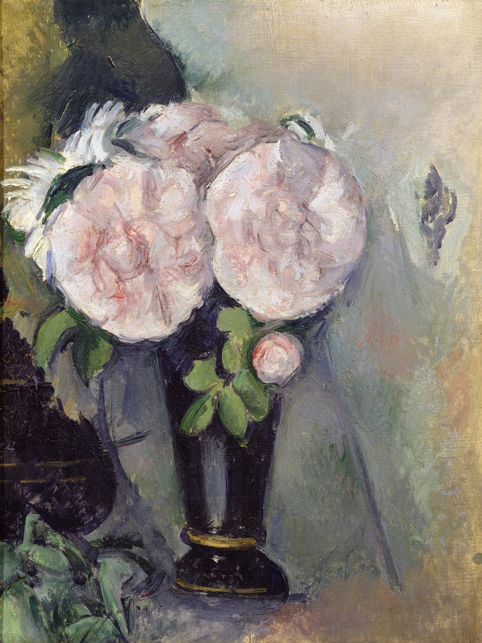 Fleurs dans un vase bleu - Paul Cézanne