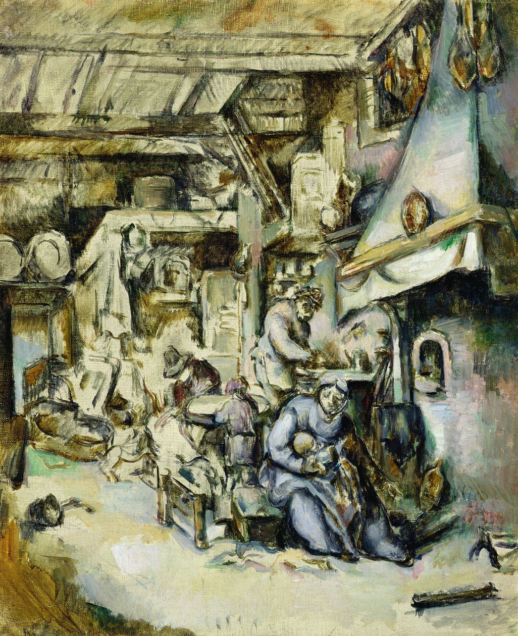 Famille de paysans dans un intérieur, d