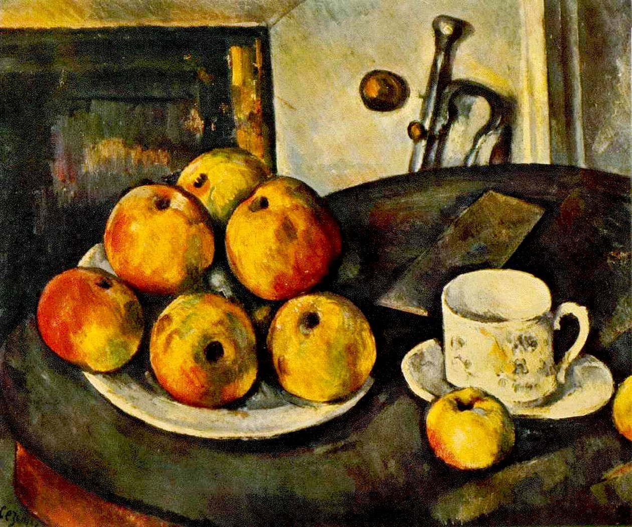 Nature morte avec pommes et une tasse, 1890-94 - Paul Cézanne