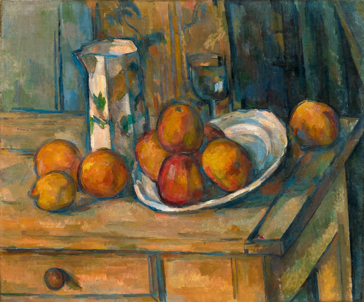 Nature morte avec pichet de lait et fruits, c.1900 - Paul Cézanne