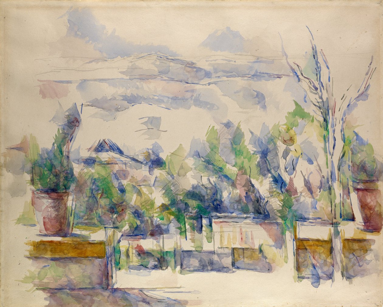 La Terrasse au jardin des Lauves - Paul Cézanne