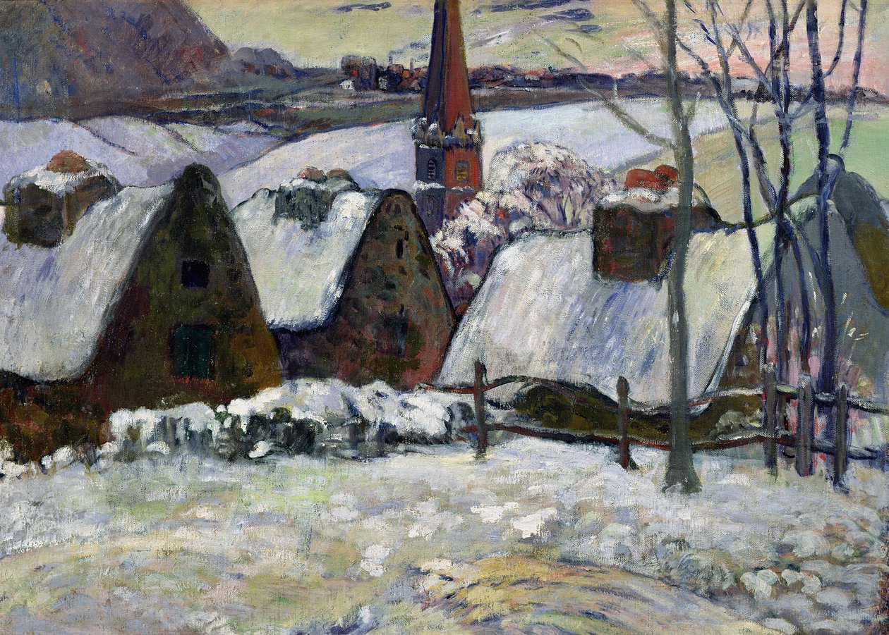 Village breton sous la neige, 1894 - Paul Gauguin