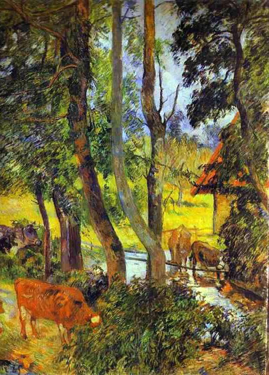 Bétail buvant - Paul Gauguin