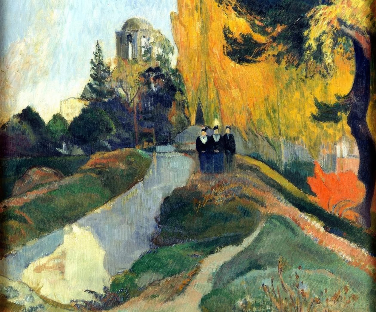 Les Alyscamps (Paysage ou Les Trois Grâces au temple de Vénus) - Paul Gauguin