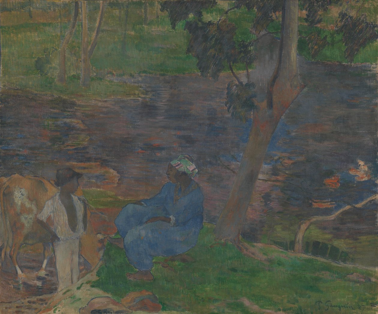 Sur les rives de la rivière à la Martinique - Paul Gauguin