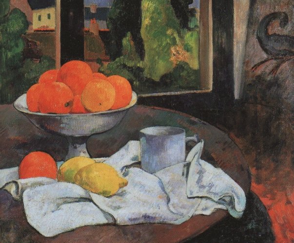 Nature morte avec bol de fruits et citrons - Paul Gauguin