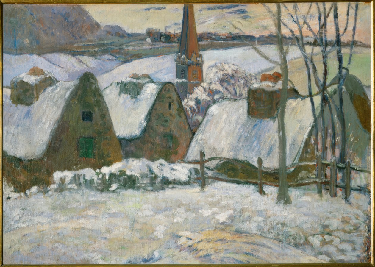 Village breton sous la neige - Paul Gauguin