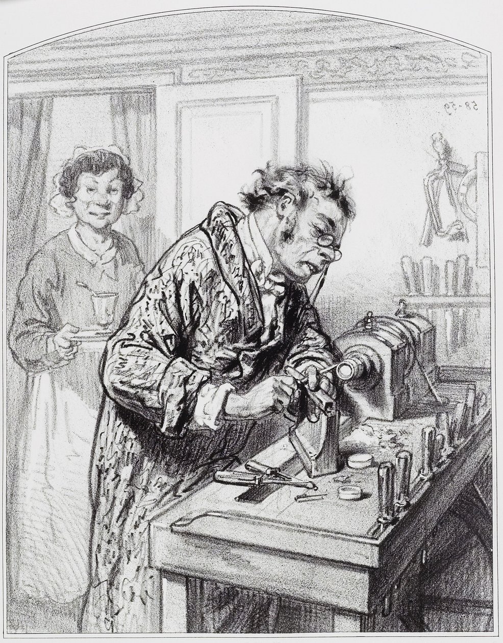 Le tour, planche 14 de Les Toquades, 1858 - Paul Gavarni