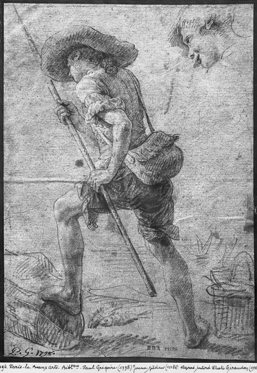 Jeune pêcheur au bord de la mer - Paul Gregoire