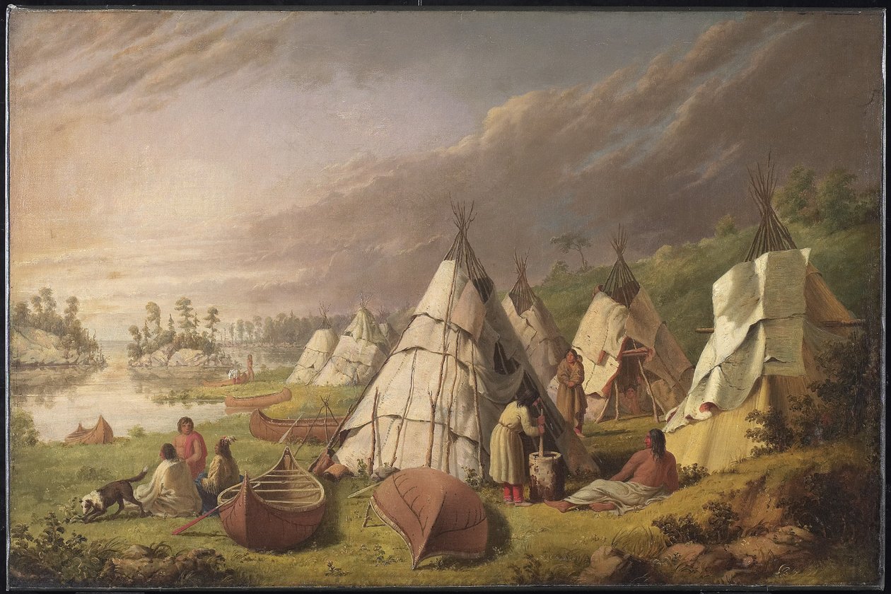 Campement indien sur le lac Huron, vers 1845 - Paul Kane