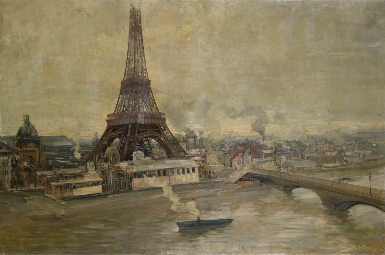 La Construction de la Tour Eiffel, janvier 1889 - Paul Louis Delance