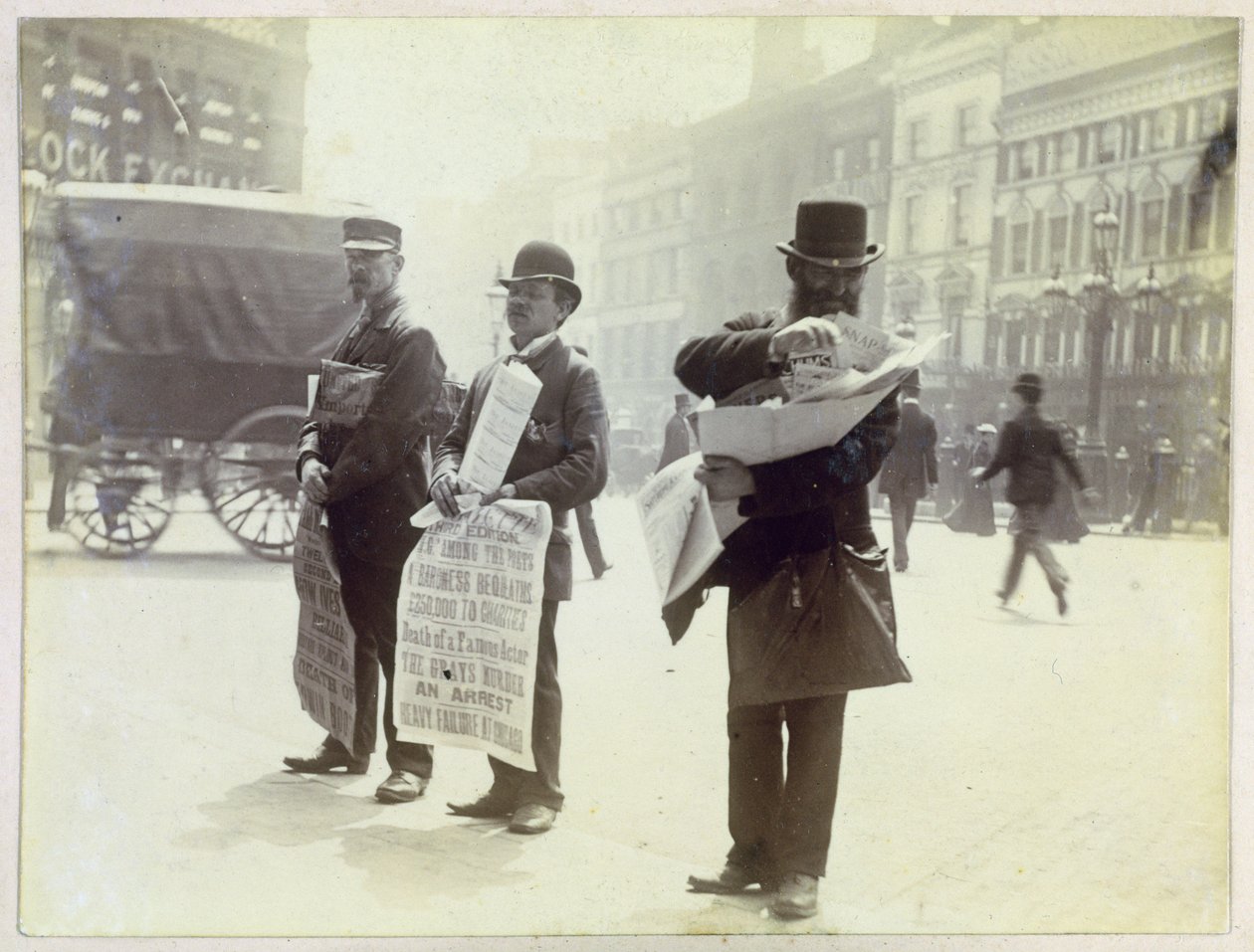 Vendeurs de journaux, Ludgate Circus, 1893 - Paul Martin