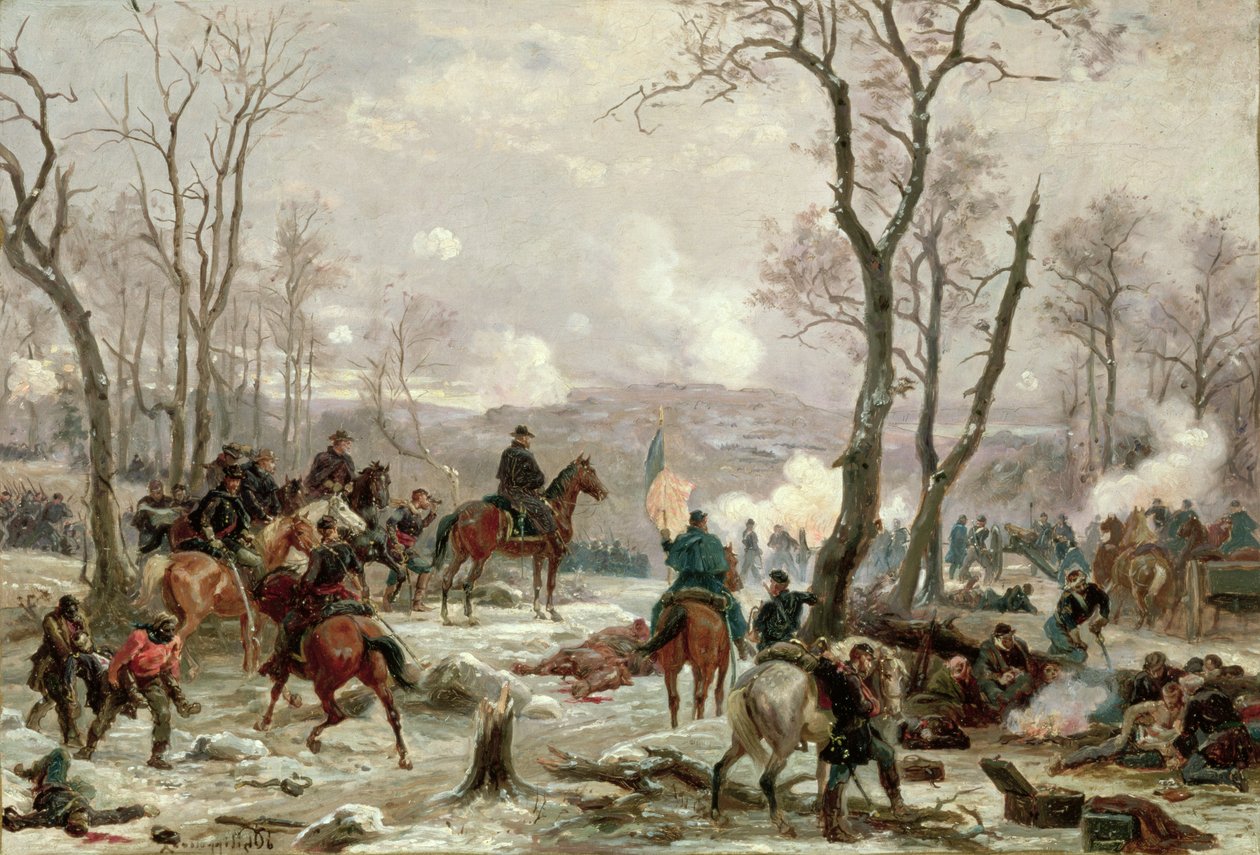 Le général Grant observant le champ de bataille à Fort Donelson - Paul Phillipoteaux