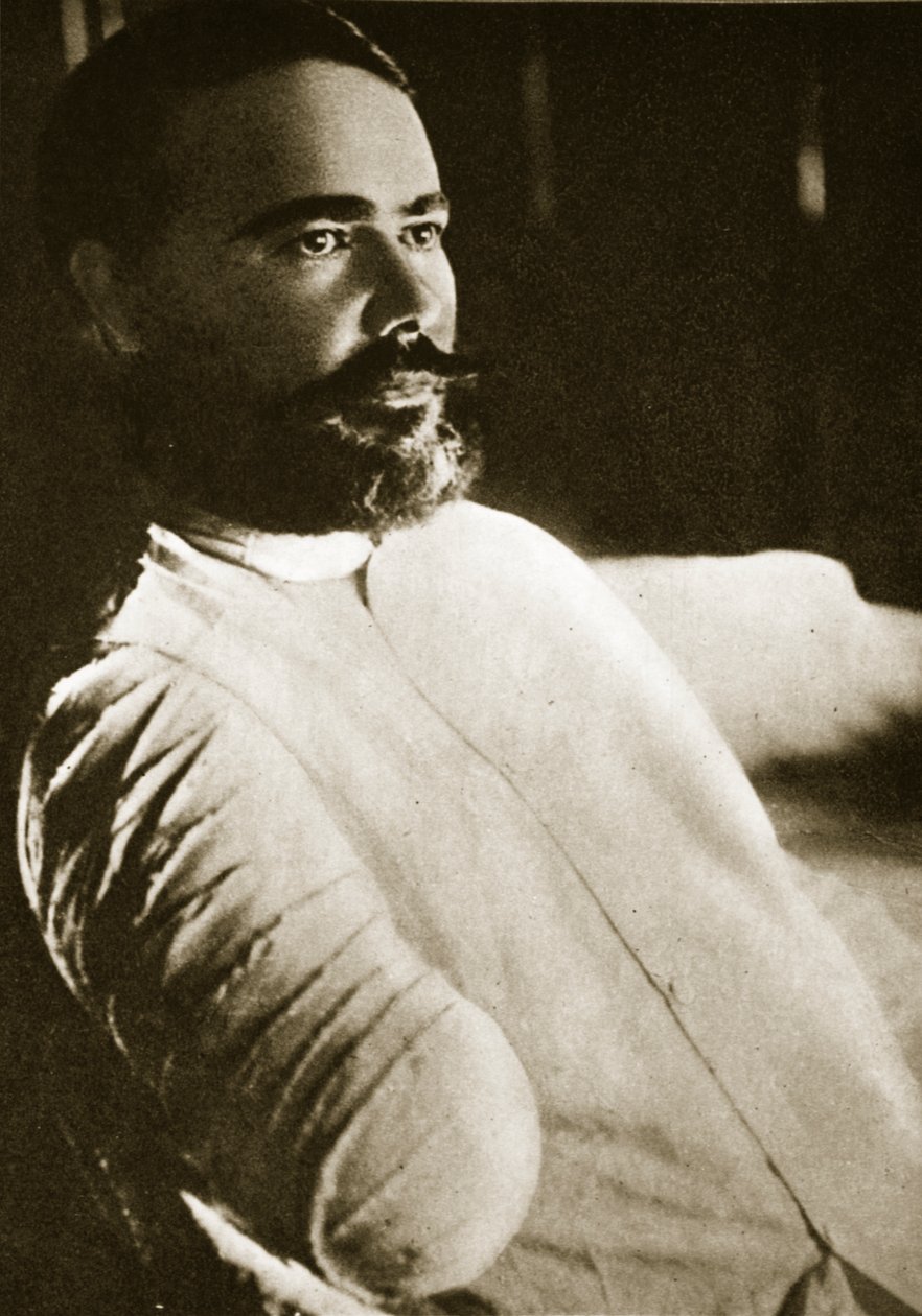 Le général Obregon après que son bras droit a été arraché par une grenade à Santa Ana del Conde, 1915 - Paul Thompson