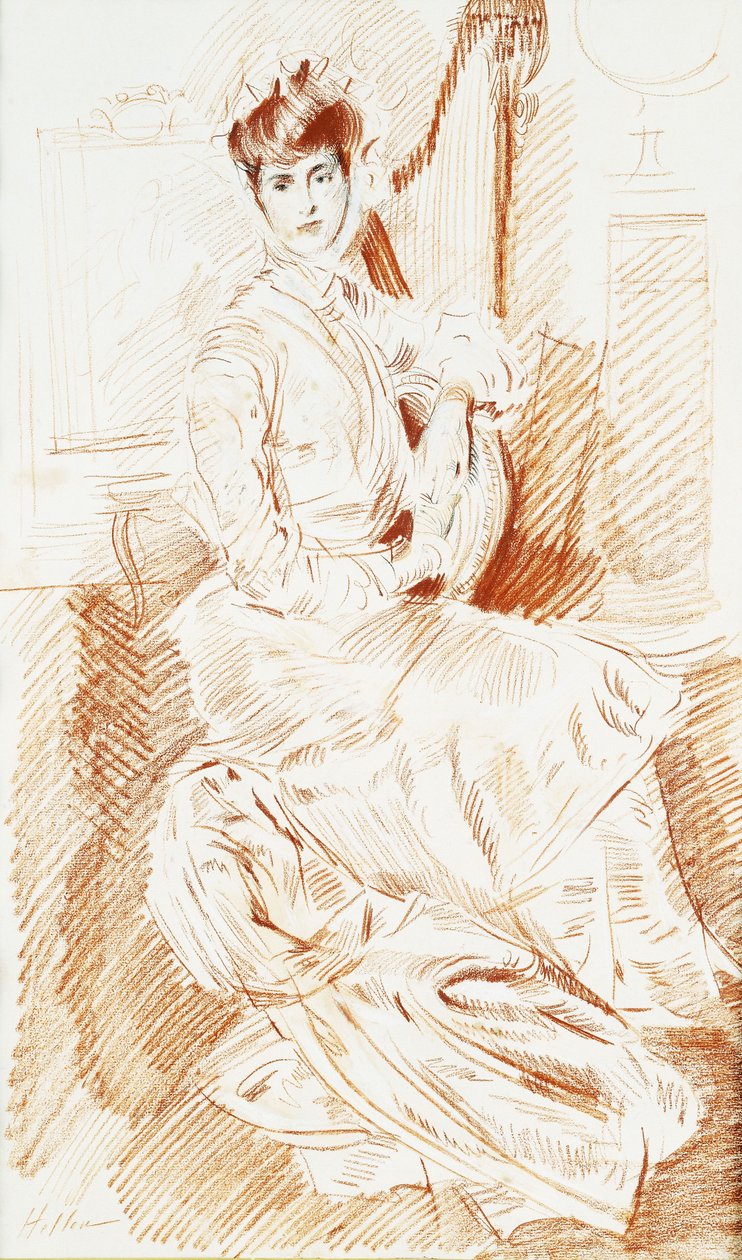 Madame Helleu assise près d