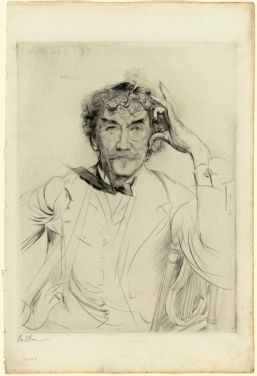 Portrait de James McNeill Whistler - Paul Cesar Helleu