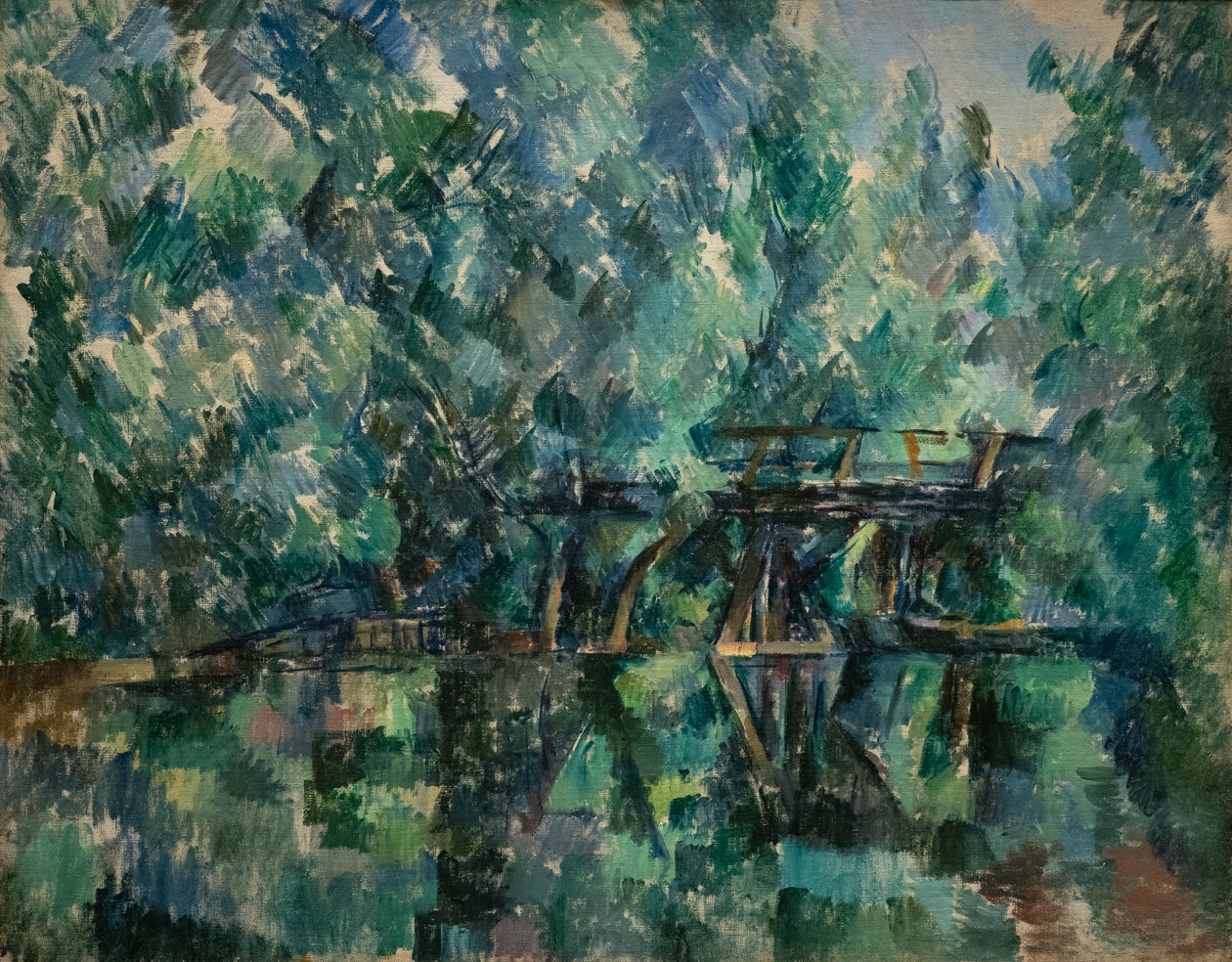 Un pont sur un étang Saint-Maur-des-Fossés - Paul Cézanne