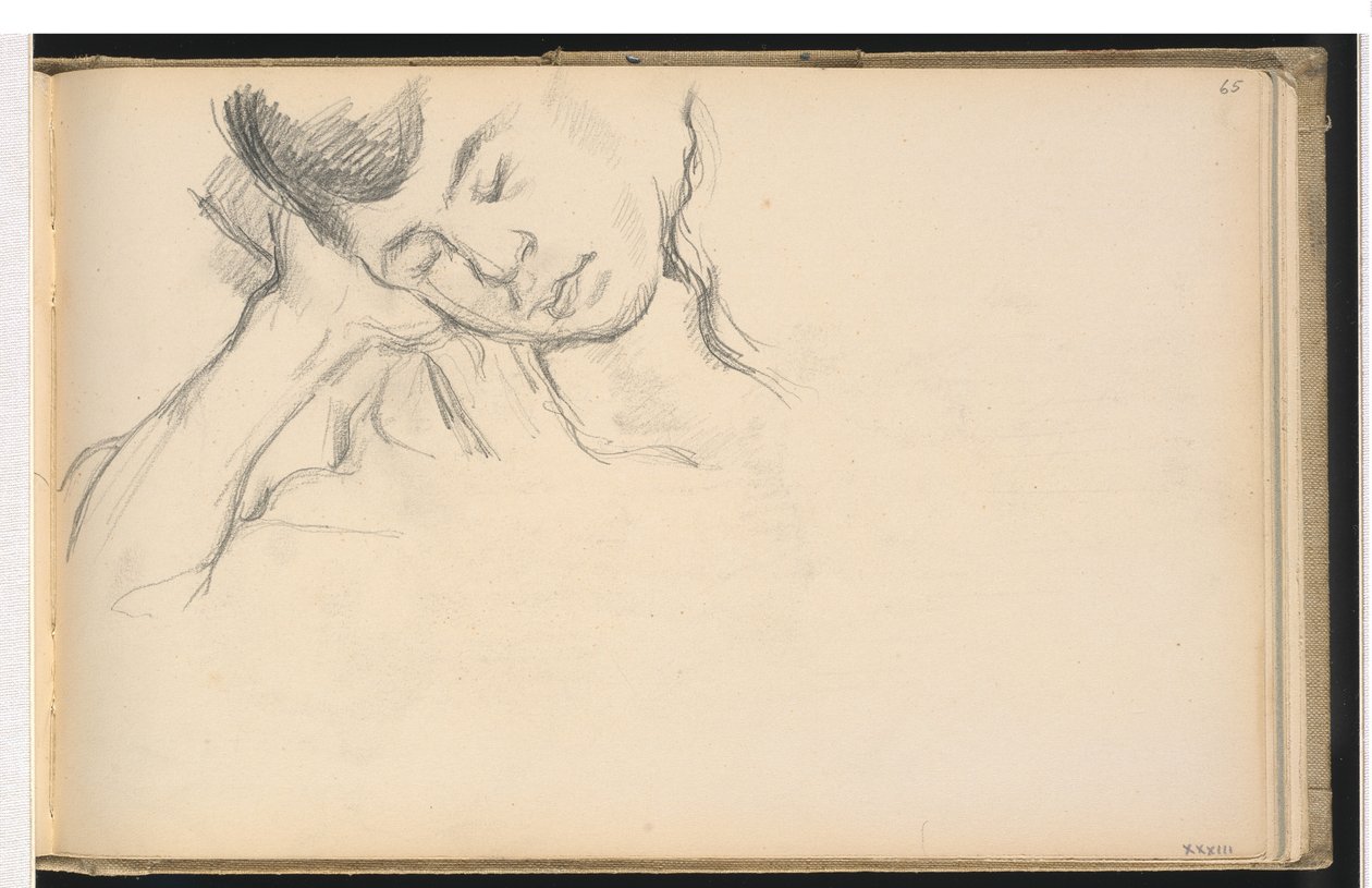 Figure reposant la tête sur la main - Paul Cézanne
