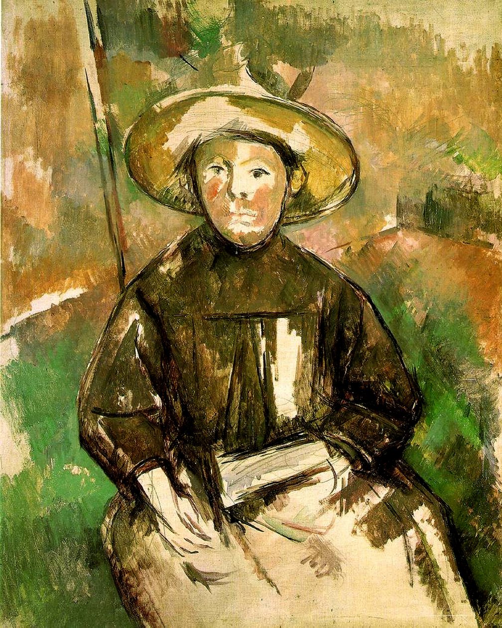 Fille avec un chapeau de paille, 1896 - Paul Cézanne