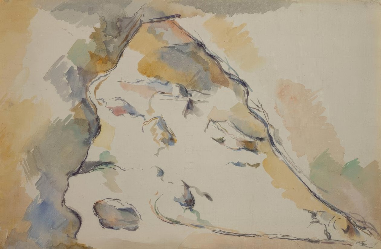 Rochers et caverne - Paul Cézanne