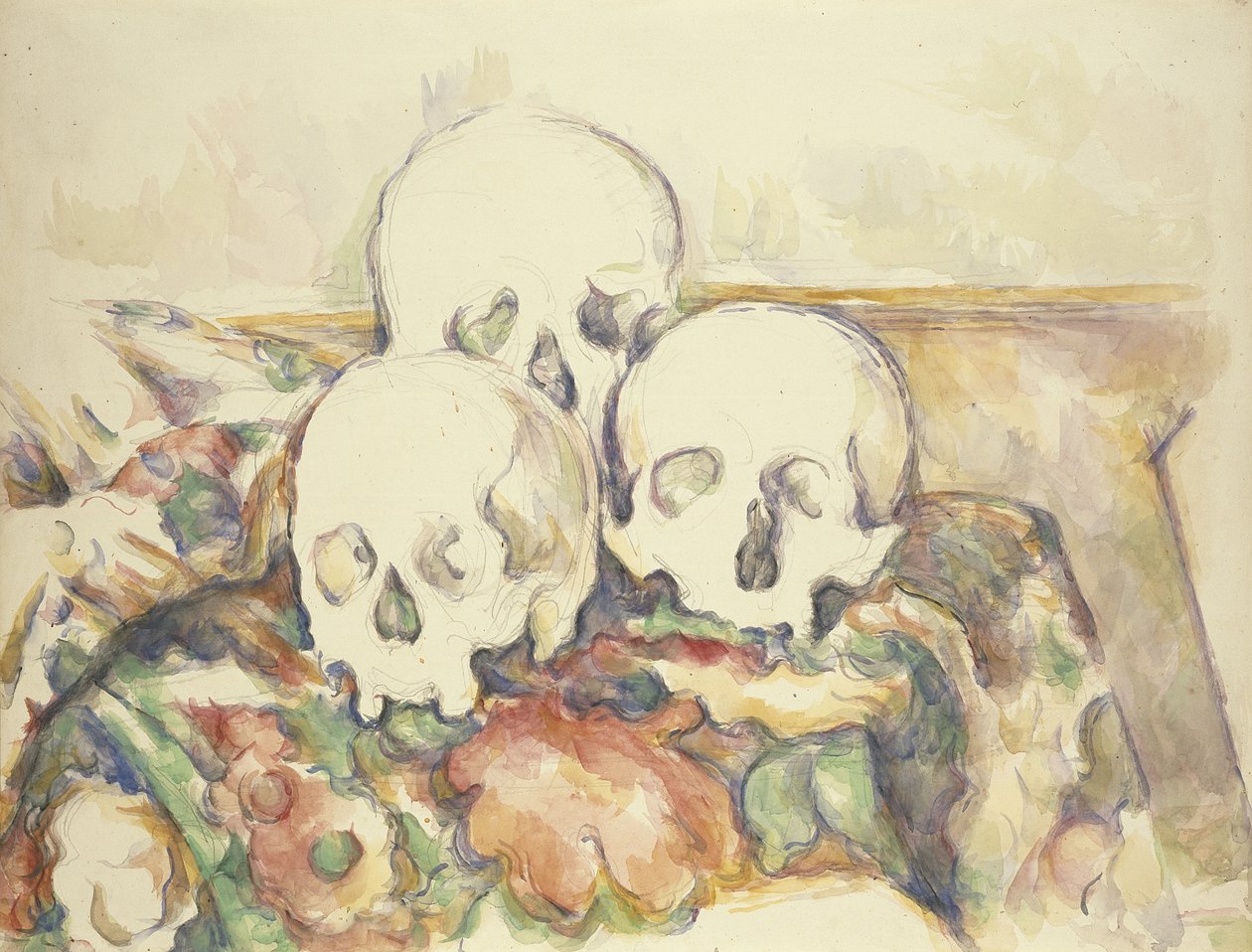 Les Trois Crânes - Paul Cézanne