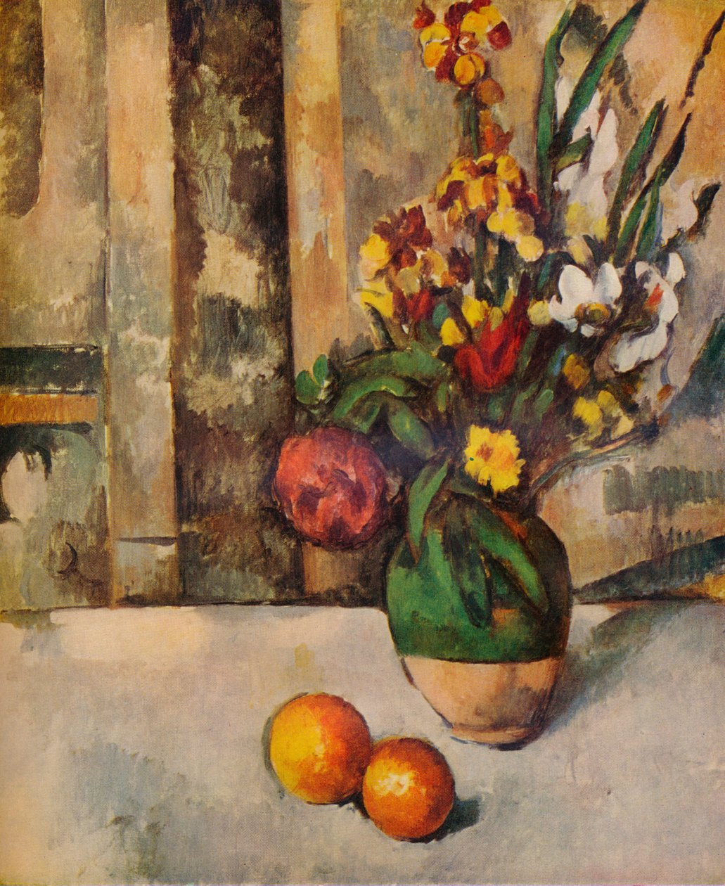 Vase de Fleurs et Pommes, 19e siècle - Paul Cézanne