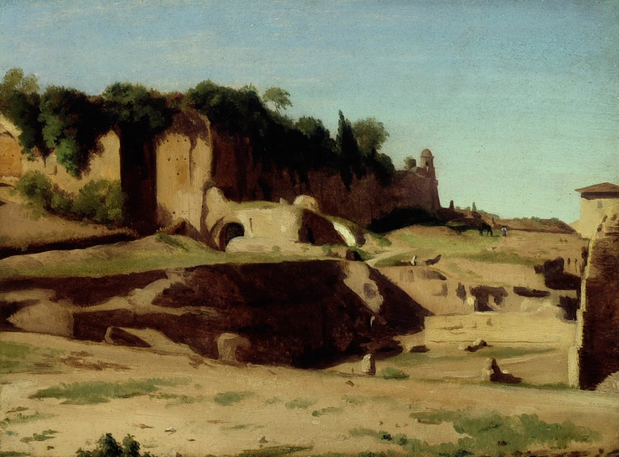 Le Palais Impérial sur le Palatin, Rome - Paul Flandrin