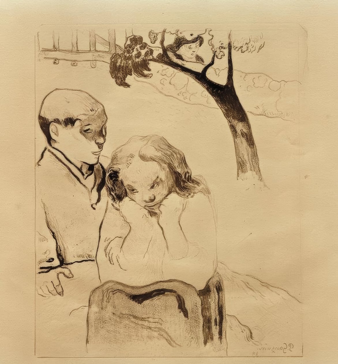 Bretonnes à la barrière - Paul Gauguin