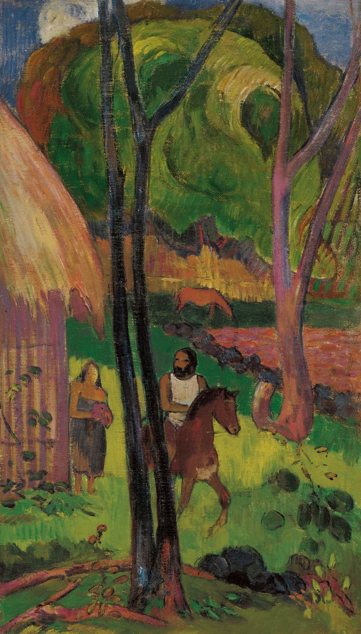 Cavalier devant la case, 1902 - Paul Gauguin