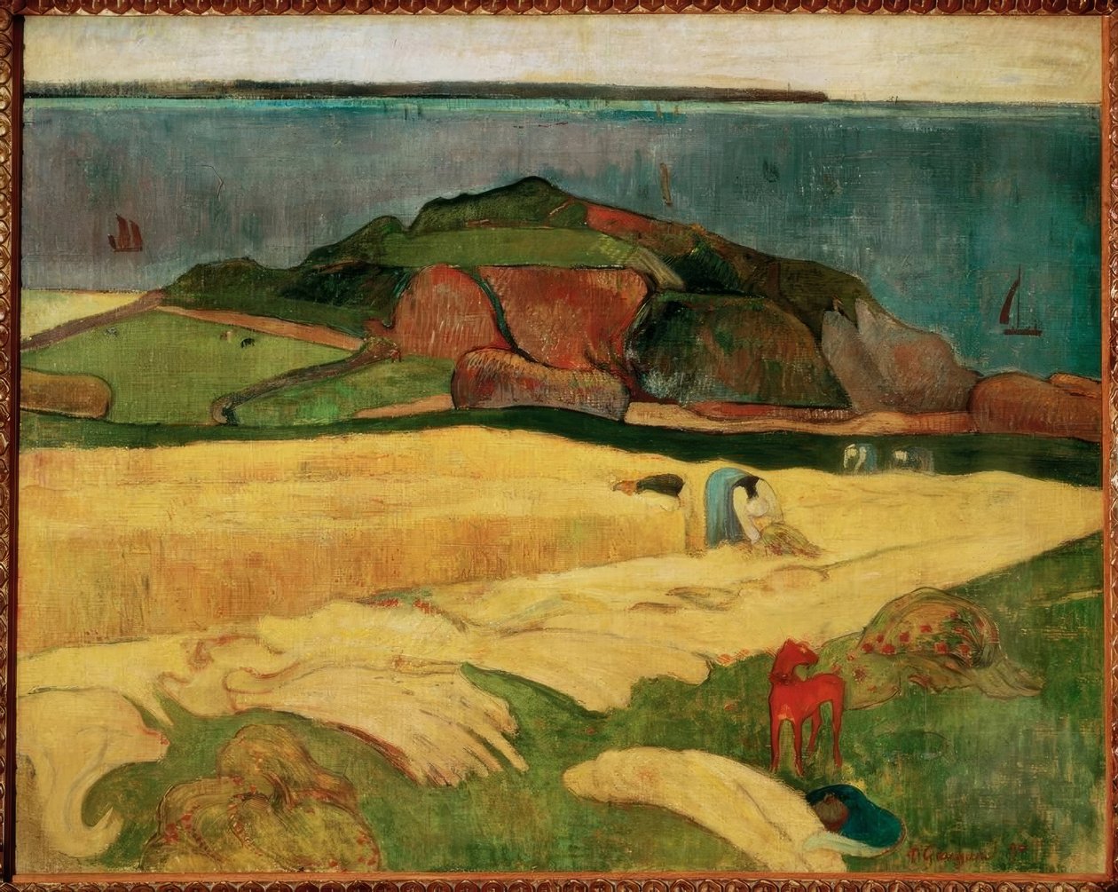 La Récolte au bord de la mer : Le Pouldu - Paul Gauguin