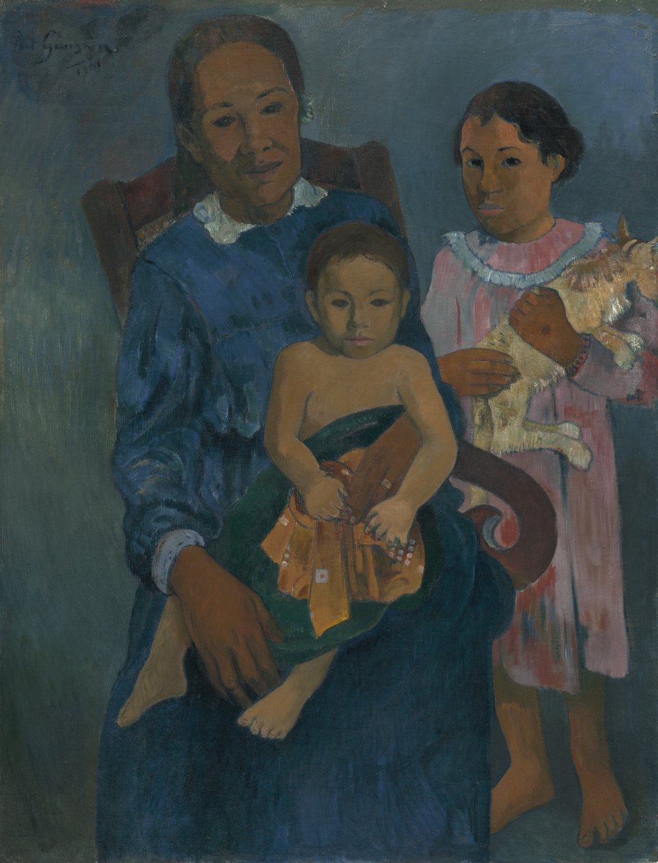 Femme polynésienne avec enfants, 1901 - Paul Gauguin