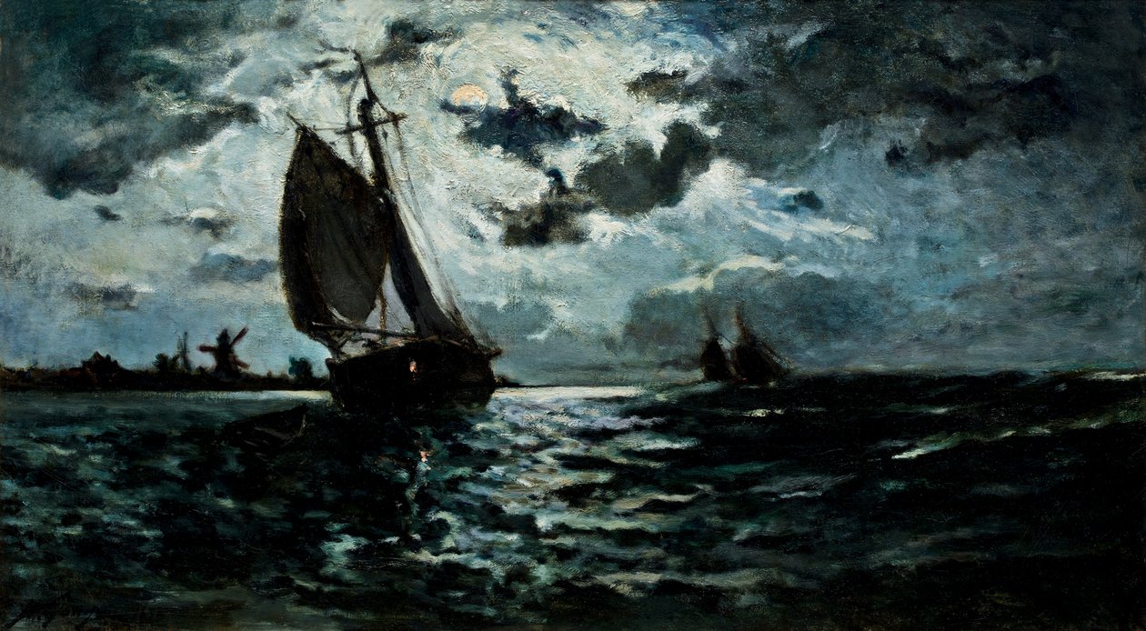 Voilier au clair de lune - Paul Gauguin